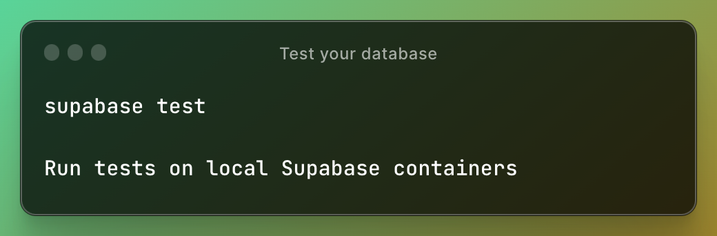 Test your database