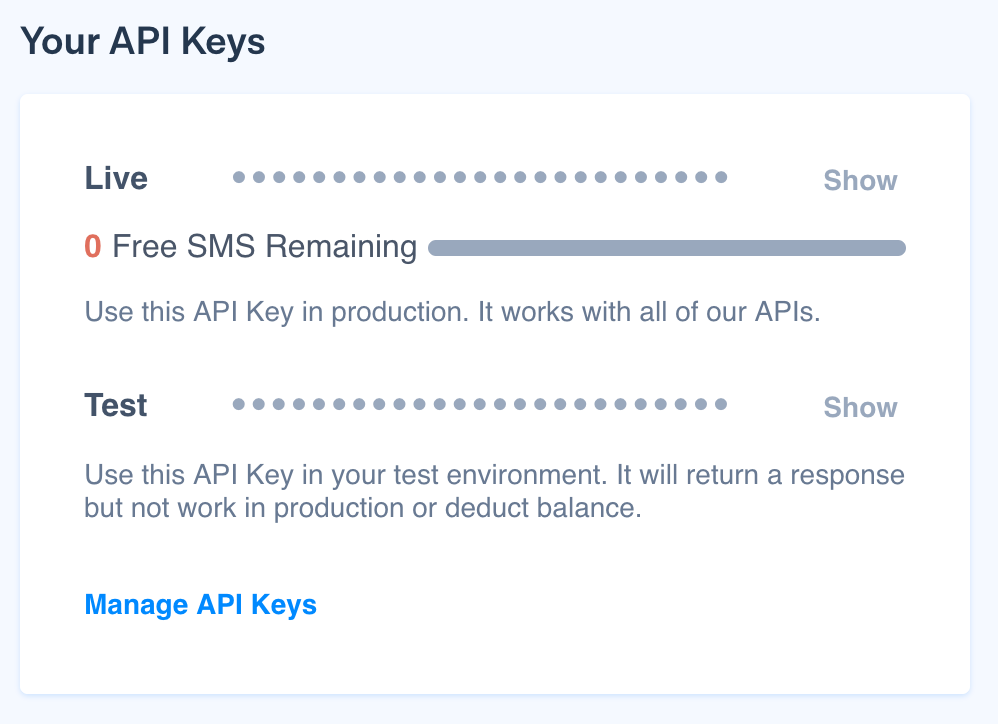 Get your API Keys